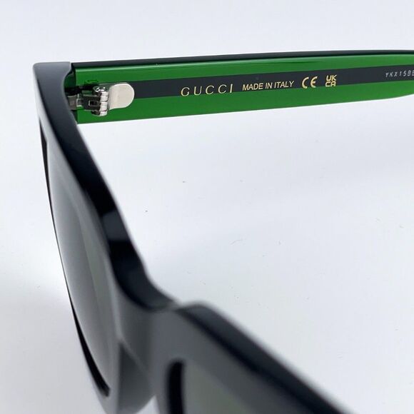 NEW GUCCI GG0001SN 002 Black Green Grey Square Unisex Sunglasses main image 11